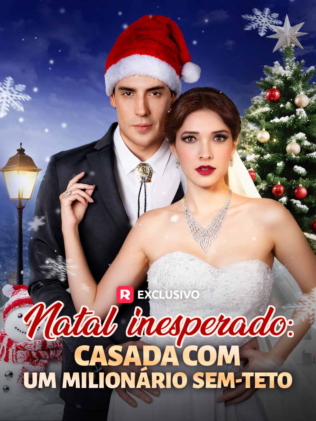 Capa de Natal Inesperado Casada com um Mendigo Milionário