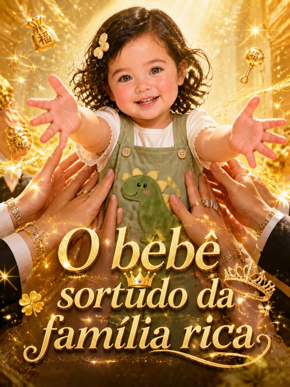 Capa de O bebê sortudo da família rica