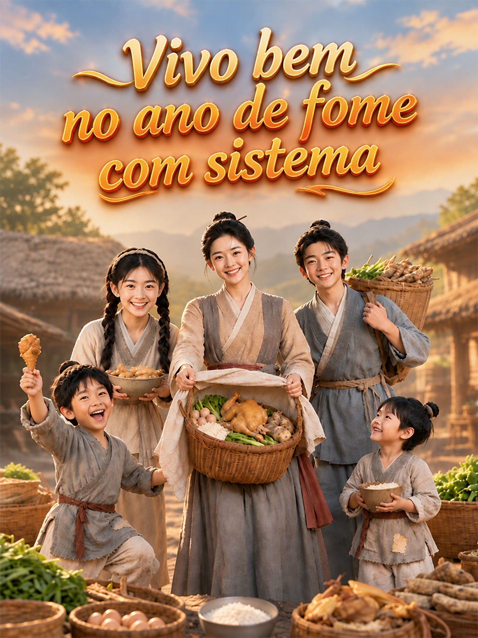 Capa de Vivo bem no ano de fome com sistema