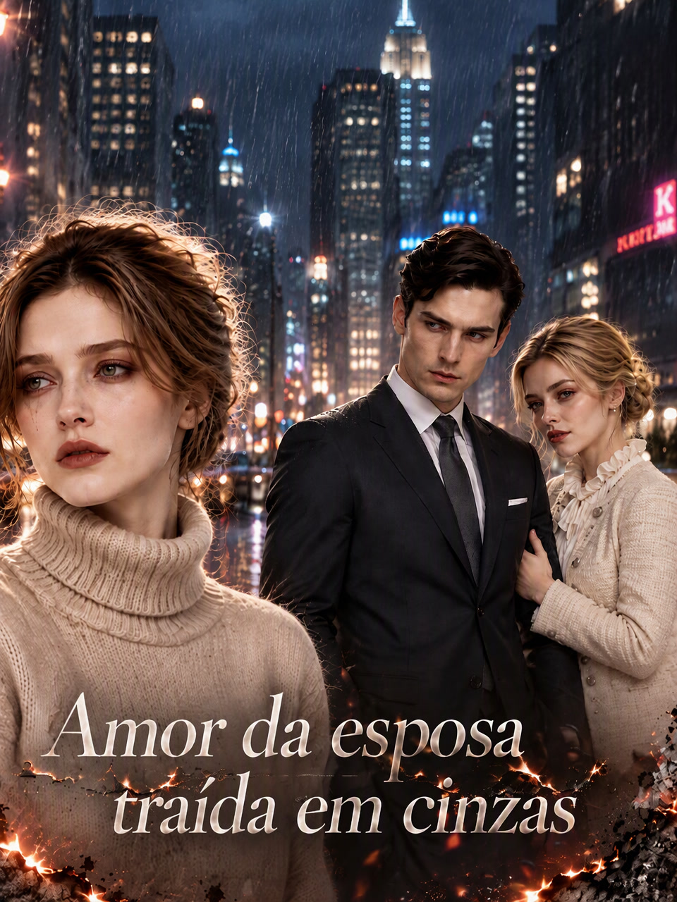 Capa de Amor da esposa traída em cinzas