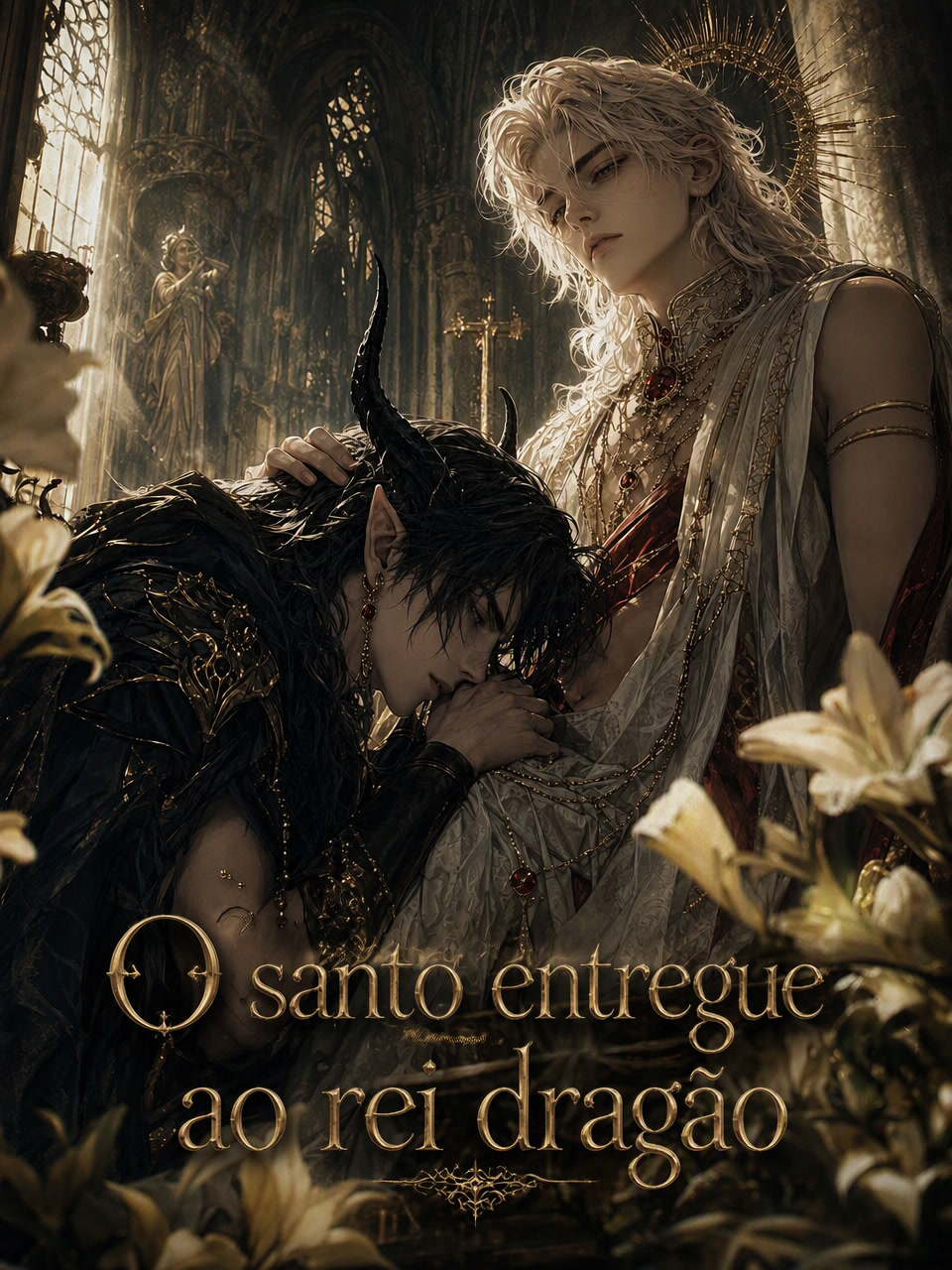 Capa de O santo entregue ao rei dragão