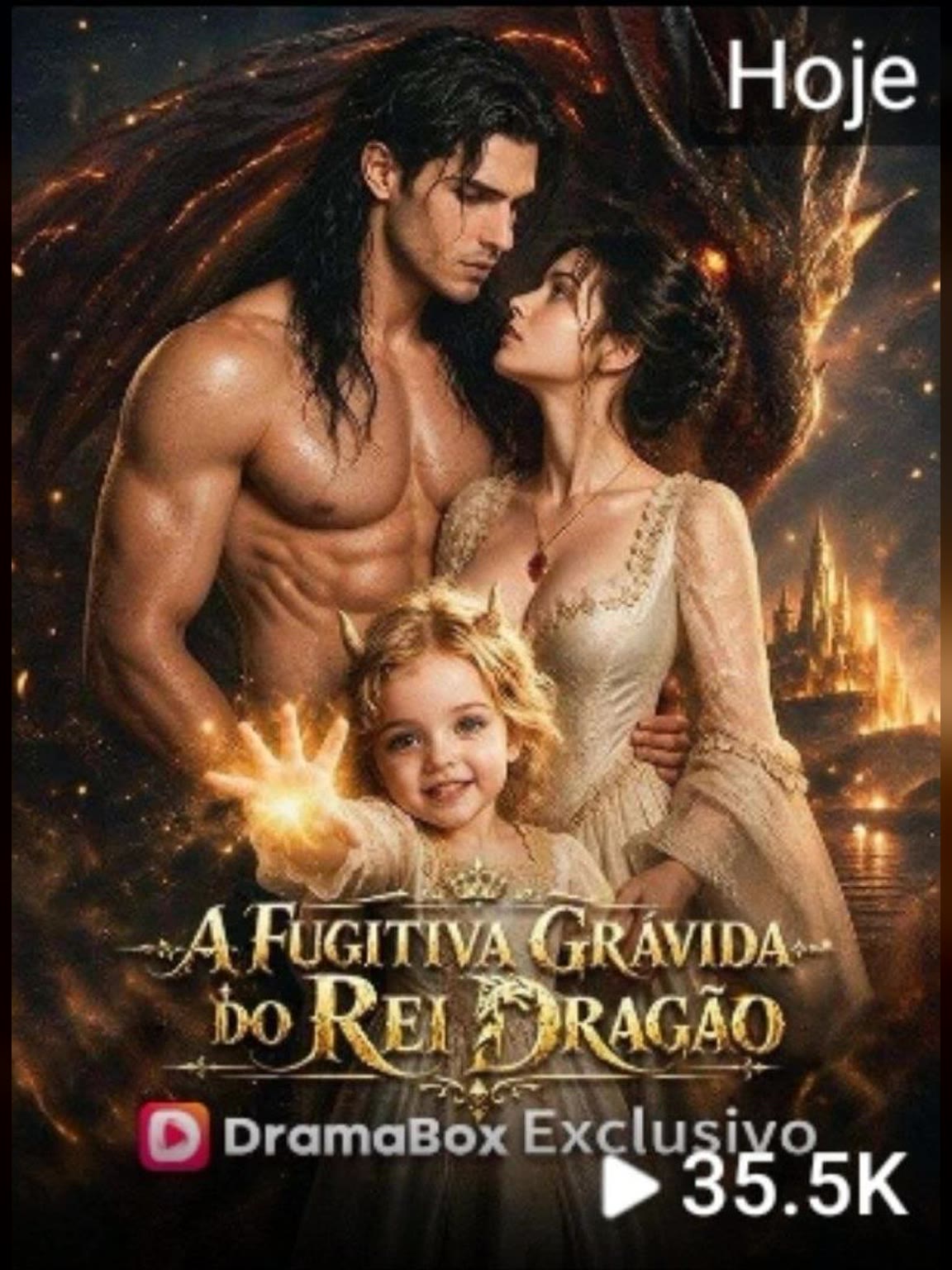 Capa de A Fugitiva Grávida do Rei Dragão