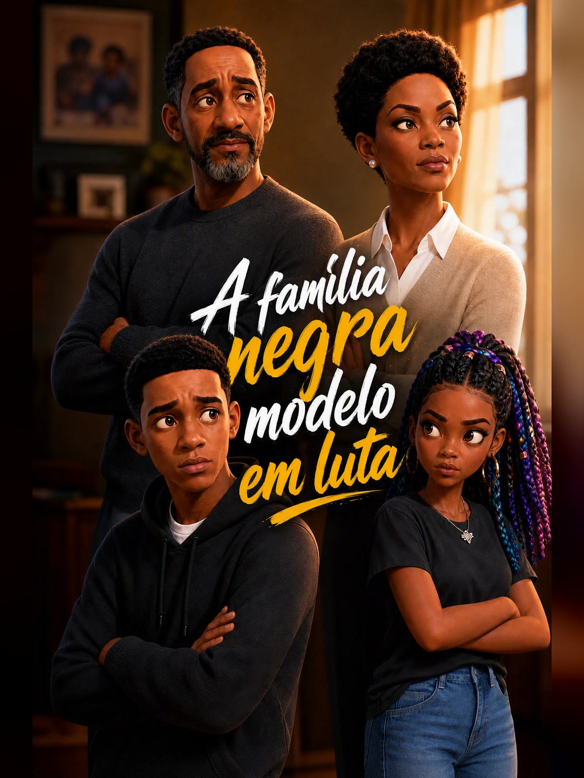 Capa de A família negra modelo em luta