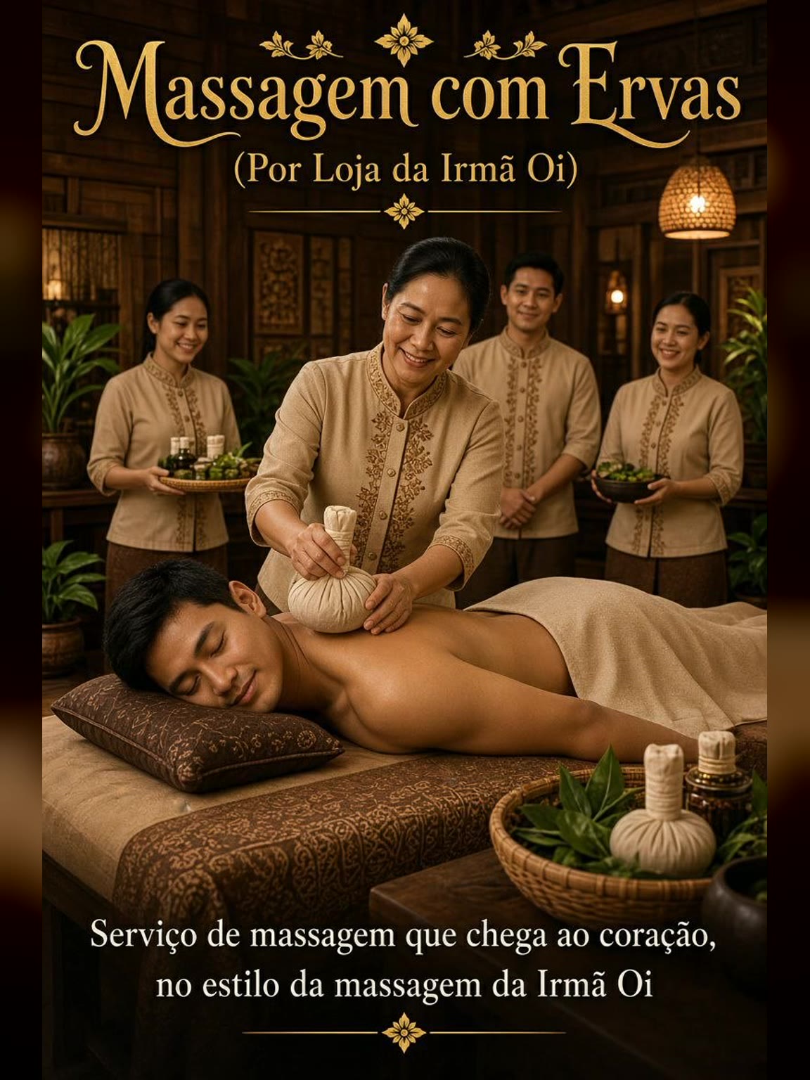 Capa de Massagem com ervas