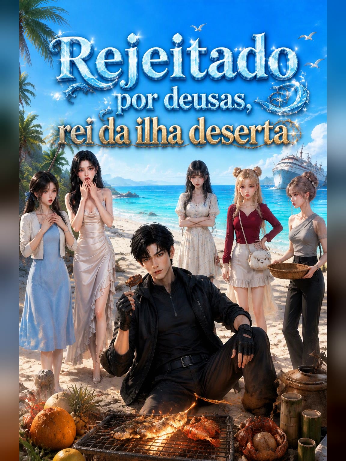 Capa de Rejeitado por deusas, rei da ilha deserta