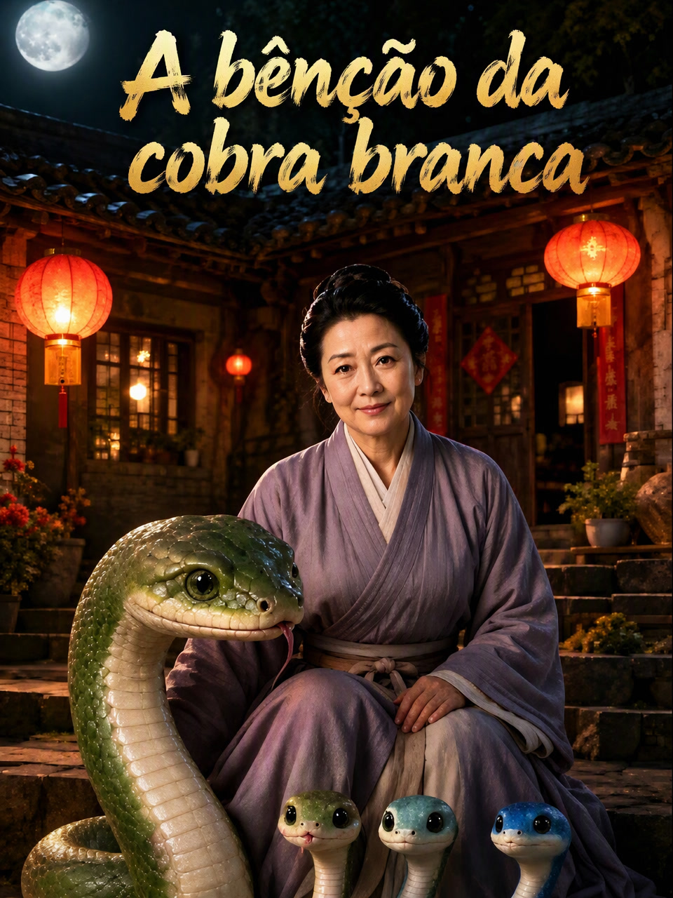 Capa de A bênção da cobra branca