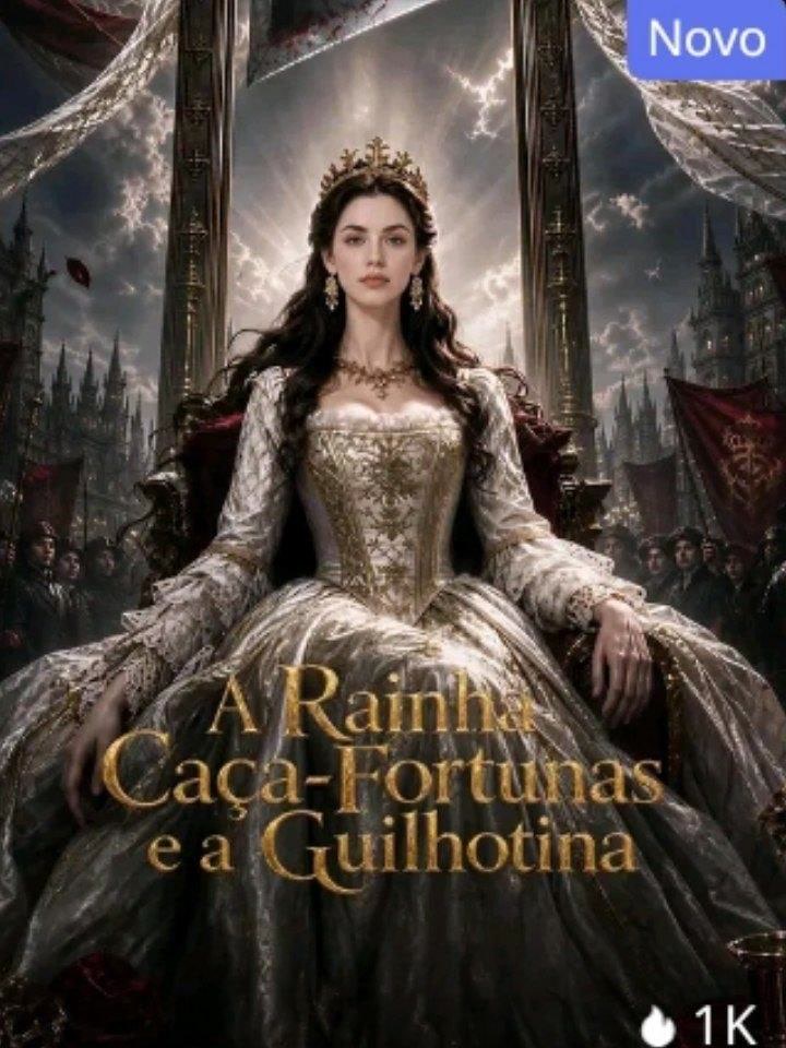 Capa de A Rainha Caça-fortunas e a Guilhotina