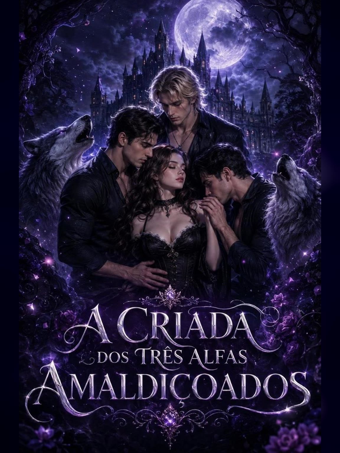 Capa de A Criada dos Três Alfas Amaldiçoados