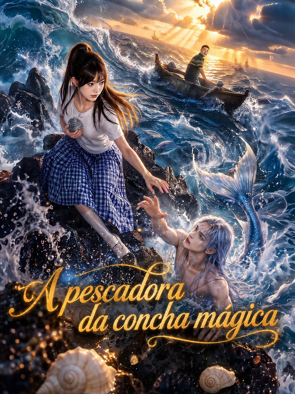 Capa de A pescadora da concha mágica