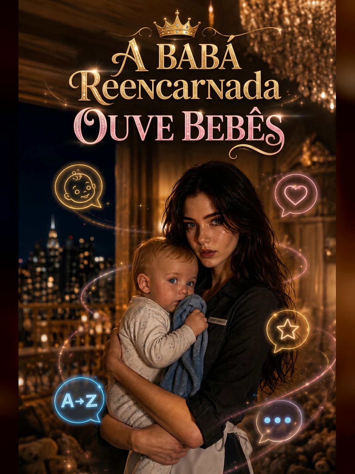 Capa de A babá reencarnada ouve bebês