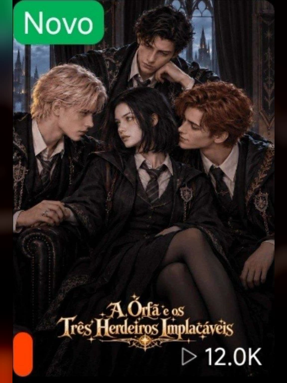 Capa de A Órfã e os Três Herdeiros Implacáveis