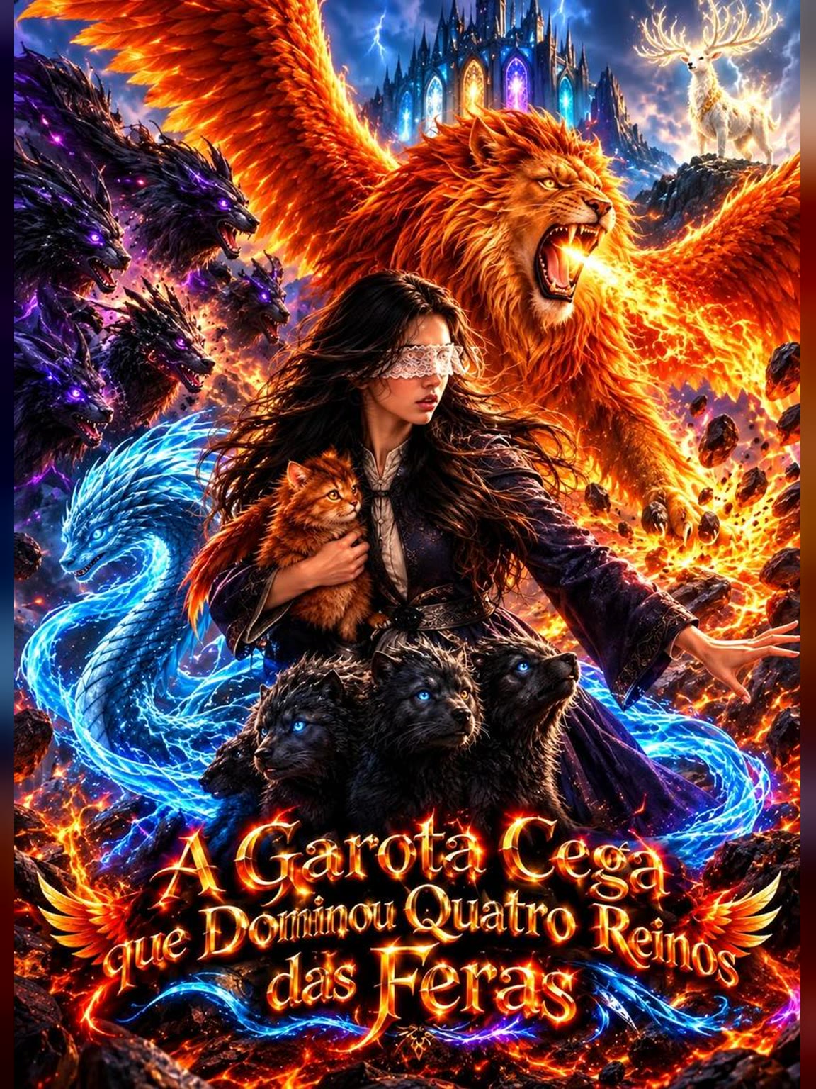 Capa de A Garota Cega que Dominou Quatro Reinos das Feras