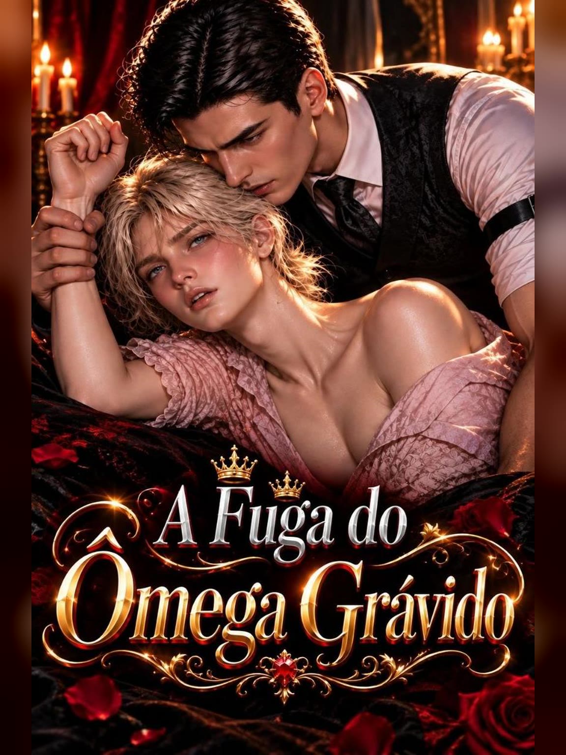Capa de A Fuga do Ômega Grávido