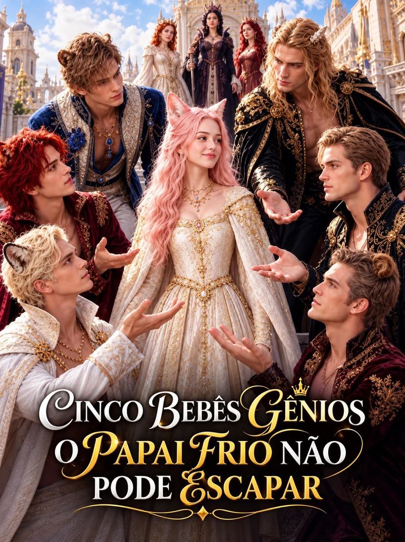 Capa de Cinco Bebês Gênios, o Papai Frio Não Pode Escapar