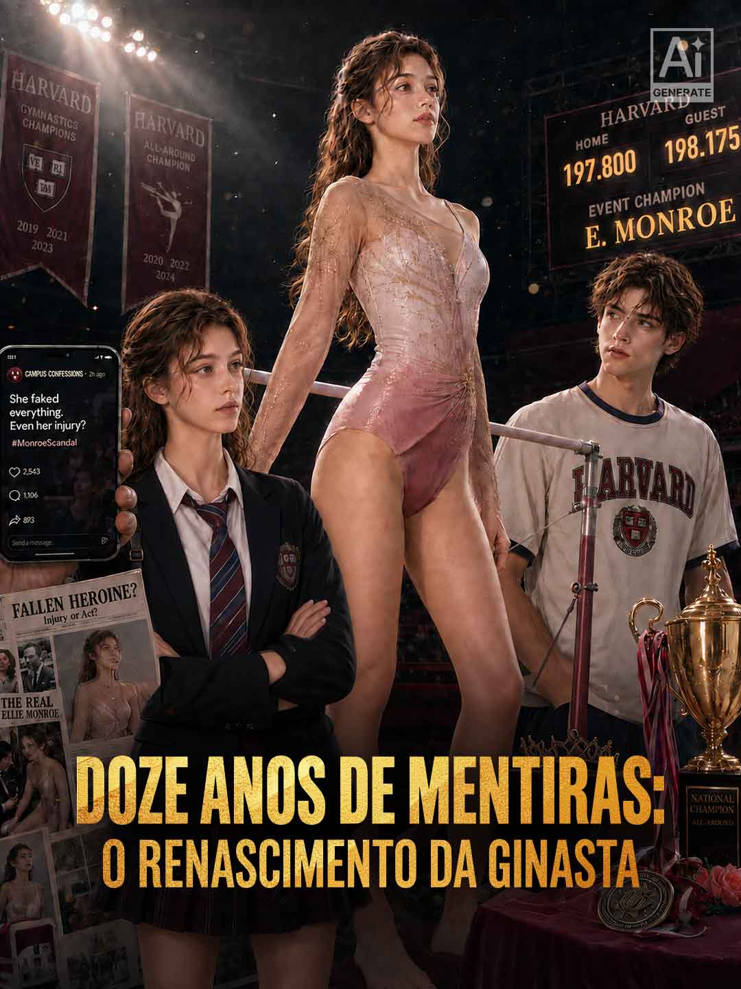 Capa de Doze Anos de Mentiras - O Renascimento da Ginasta