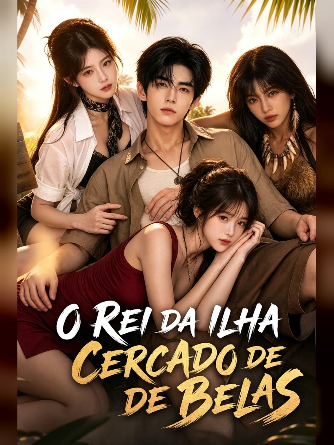 Capa de O rei da ilha cercado de belas