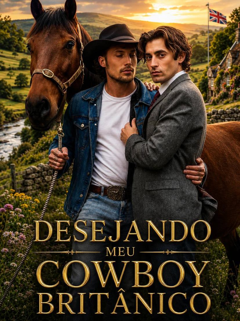 Capa de Desejando Meu Cowboy Britânico Bl